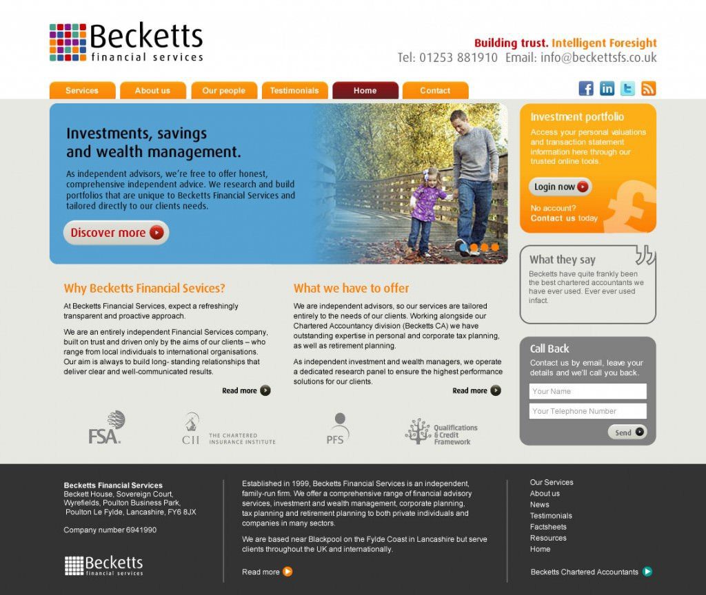 New website for Becketts Accountants