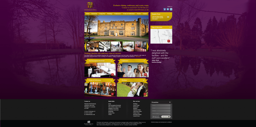 Design work for Thurnham Hall