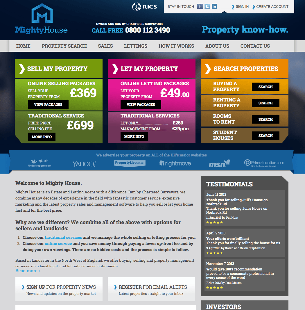 Mighty House Estate Agents New Brand Design