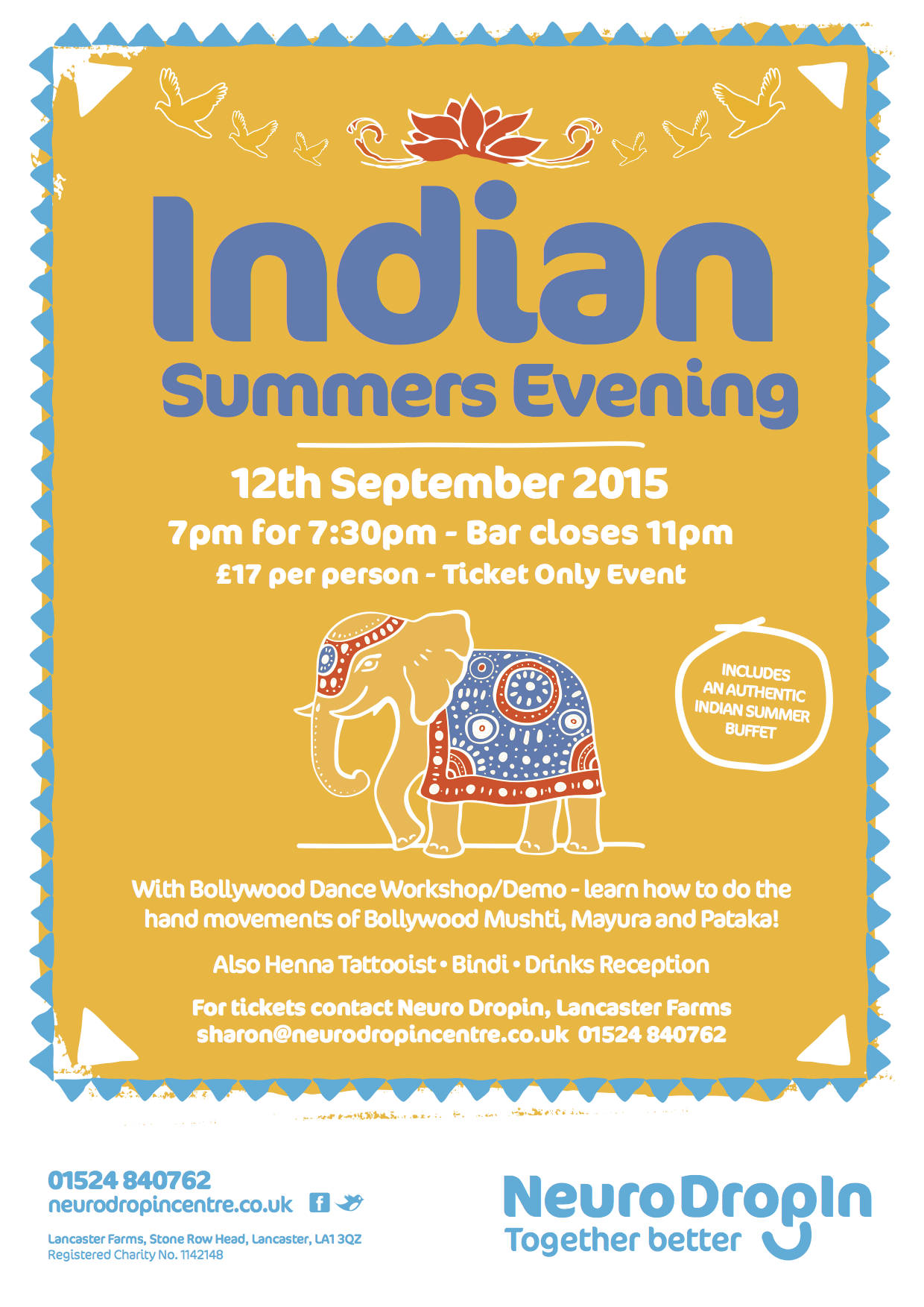 Indian Summers Evening – a new poster for Neuro Dropin