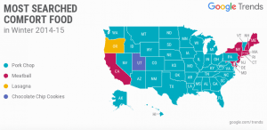 Most searched comfort food