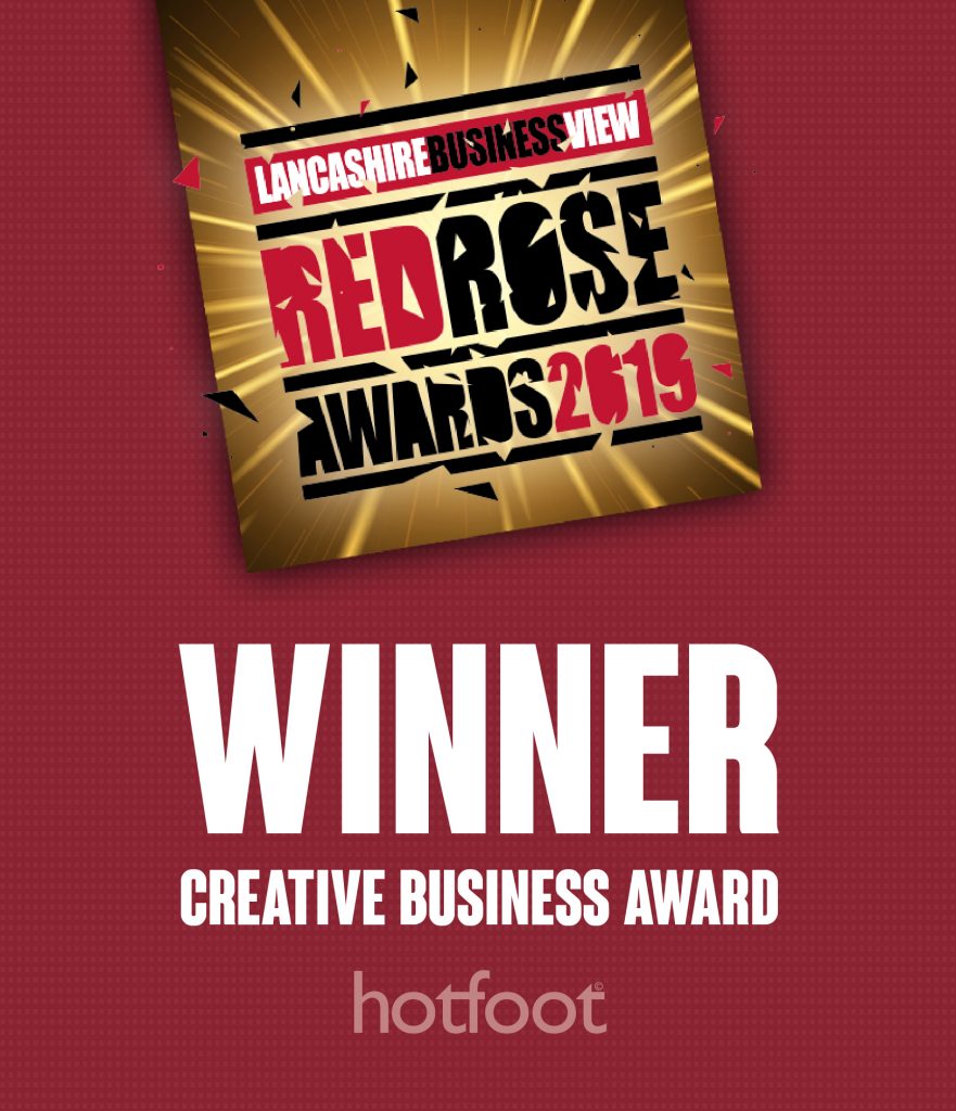 Hotfoot are finalists for the Creative Business Award at the Red Rose Awards 2019