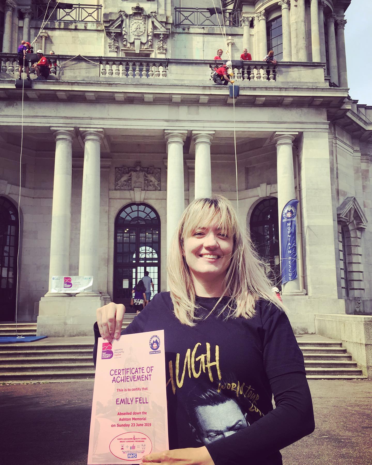 Hotfoot’s Emily Fell Abseils Lancaster Landmark For Cancer Charity