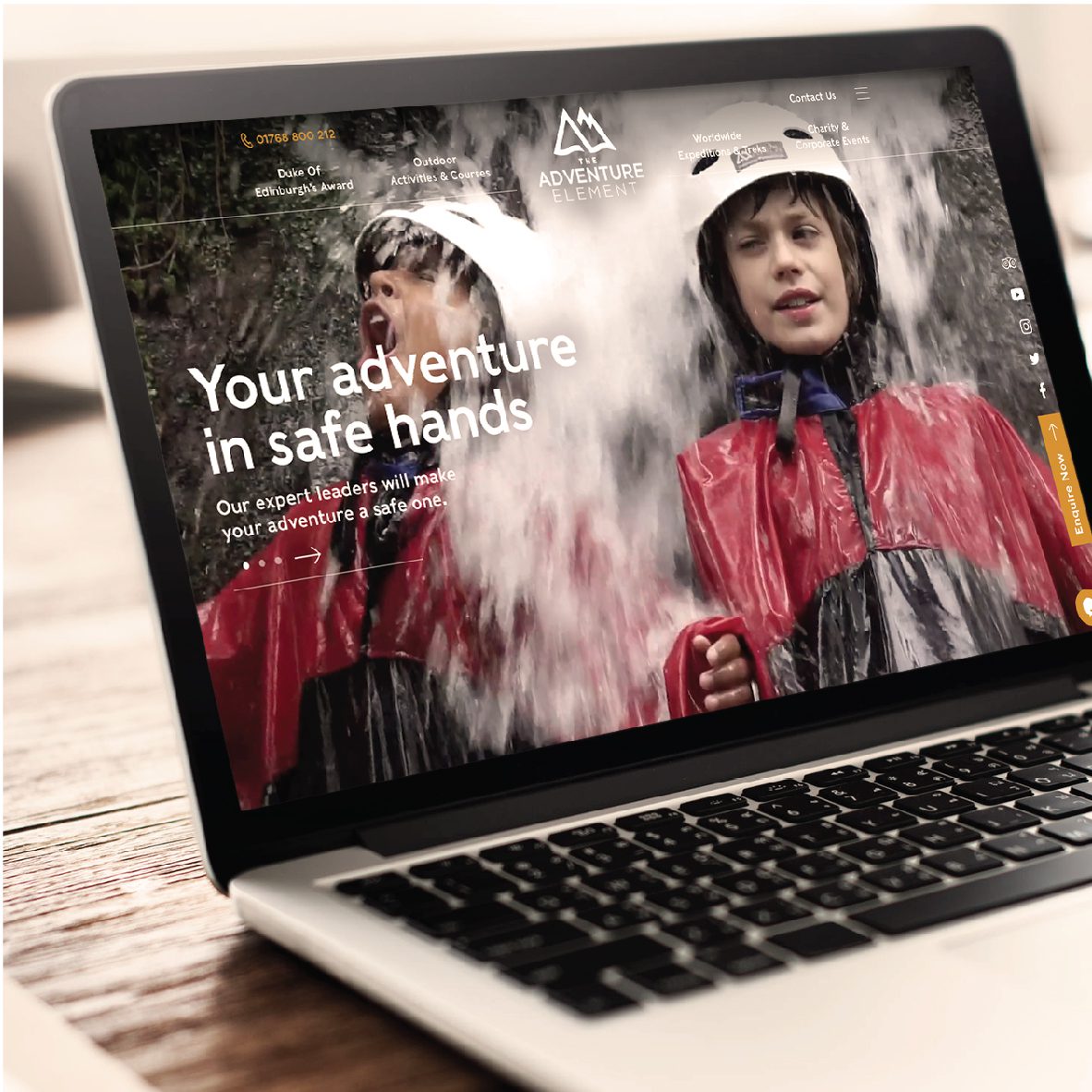 New website design and development for the Adventure Element in Cumbria