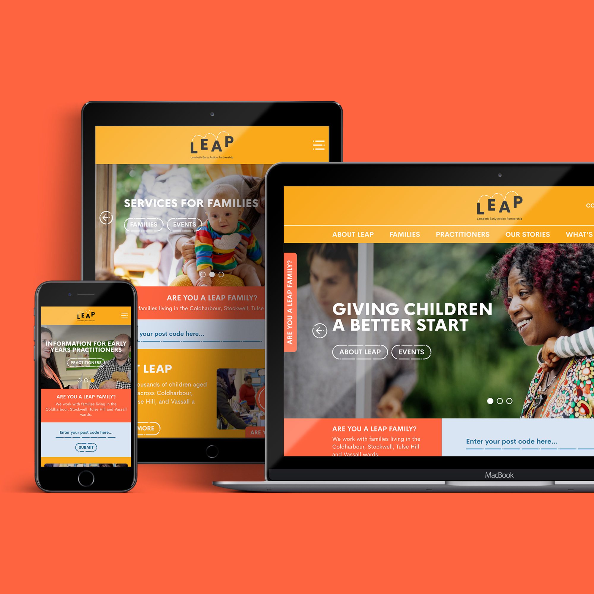 New public sector website design and development for Lambeth Early Action Partnership (LEAP)