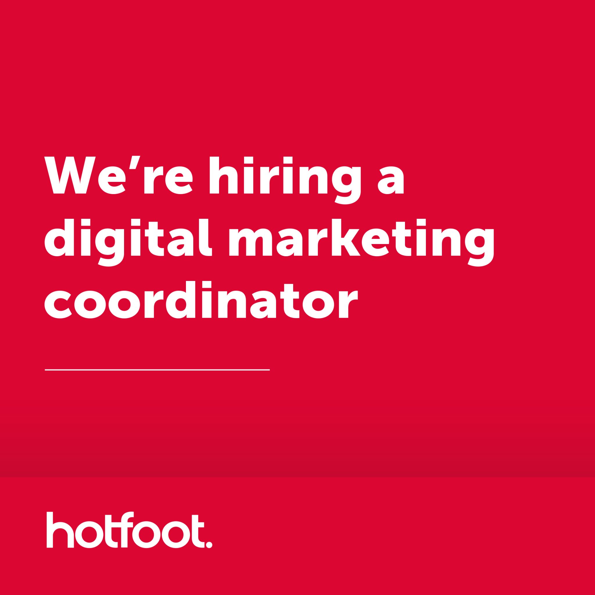 We’re hiring a digital marketing coordinator with a focus on social media