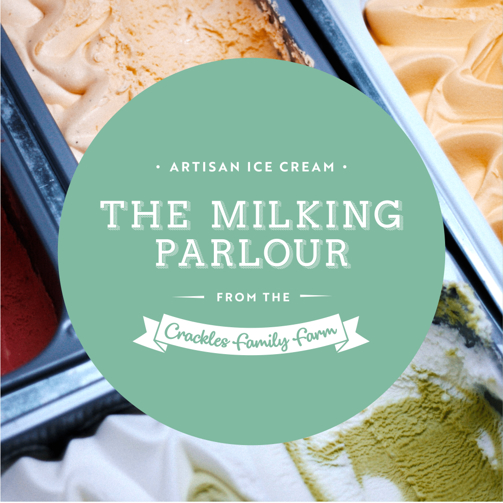 Brand identity and packaging for The Milking Parlour - Hotfoot Design